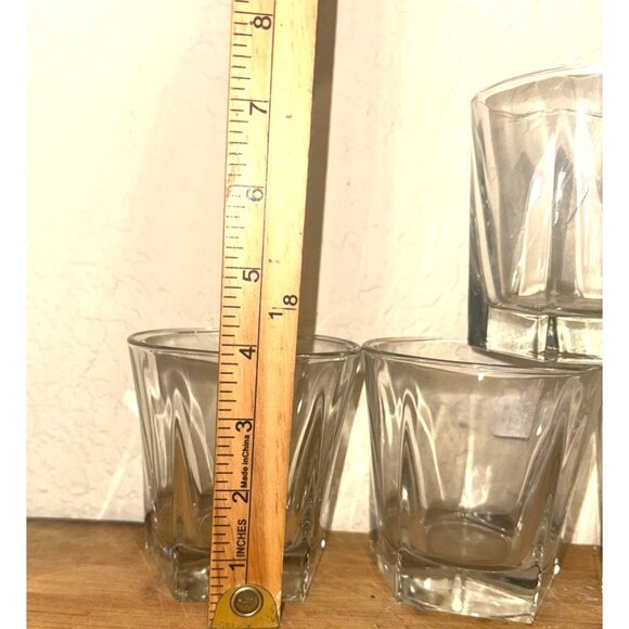 Vintage Libbey Heavy Base Crystal Whiskey Glasses Set Of 4 - Picture 5 of 6